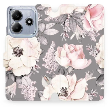Mobiwear Xiaomi Redmi Note 14 5G virág mintás flipes tok (5906511501034) tok és táska
