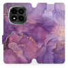 Mobiwear Xiaomi Redmi Note 14 Pro Plus 5G flip tok - lila márvány (5906511504424)