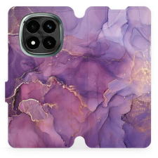 Mobiwear Xiaomi Redmi Note 14 Pro Plus 5G flip tok - lila márvány (5906511504424) tok és táska