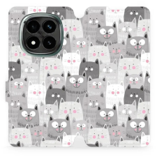 Mobiwear Xiaomi Redmi Note 14 Pro Plus 5G flip tok - macskák (5906511503618) tok és táska
