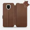 Mobiwear Xiaomi Redmi Note 9 Pro barna flipes bőr tok
