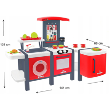 Mochtoys : Cooking Studio XXL játékkonyha 28db kiegészítővel 141x68x101cm konyhakészlet