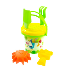 Mochtoys Homokozókészlet, 6 részes - Sárga szitával (5608) (5608) homokozójáték