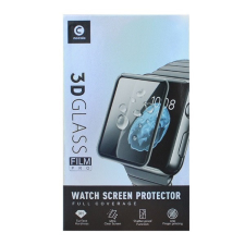 Mocolo Apple Watch 7 (45 mm), Kijelzővédő fólia, ütésálló fólia (az íves részre is!), Tempered Glass (edzett üveg), 3D full Cover, Mocolo, fekete okosóra kellék