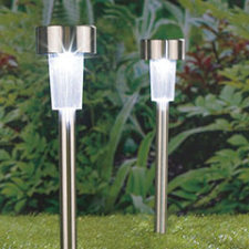 Modee Garden 001 kerti leszúrható, napelemes szolár LED lámpa - hidegfehér kültéri világítás