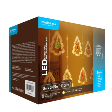 Modee Karácsonyi LED Dekoráció Adapteres C3004 (110LED/3m) warm karácsonyfa izzósor