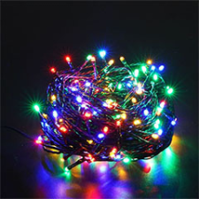 Modee Karácsonyi LED füzér plasztik, multicolor (200LED/20méter) karácsonyfa izzósor