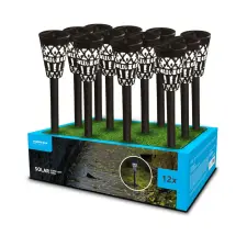 Modee Lighting LED Szolár Napelemes Leszúrható Lámpa GS006 (38cm) (12db/display) kültéri világítás