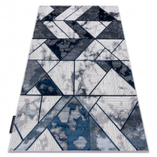 Modern DE LUXE 632 Geometriai - Structural krém / sötétkék 240x340 cm lakástextília