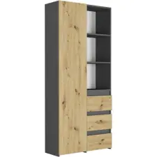  Modern Gardróbszekrény B80-S3, 180x80x30cm, antracit - artisan bútor