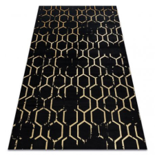  Modern GLOSS szőnyeg 407C 86 elegáns, glamour, art deco fekete / arany 120x170 cm lakástextília