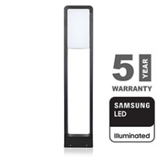  Modern kerti LED állólámpa, fekete (10W/650lm) 80 cm, meleg fehér, Samsung chip kültéri világítás