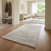  Modern krém-fehér geometrikus szőnyeg – 3D mintás elegáns szőnyeg– puha, elegáns nappali futószőnyeg, texturált minimalista designer szőnyeg 80x150cm