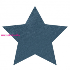  Modern mosható szőnyeg SHAPE 3148 Csillag shaggy - kék plüss, csúszásgátló 80x80 cm lakástextília