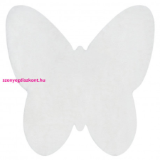  Modern mosható szőnyeg SHAPE 3150 Pillangó shaggy - elefántcsont plüss, csúszásgátló 80x80 cm lakástextília