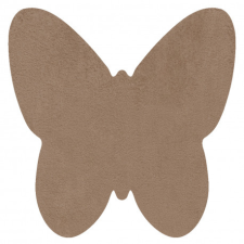  Modern mosószőnyeg SHAPE 3150 Pillangó shaggy - bézs plüss, csúszásgátló 80x80 cm lakástextília