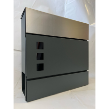  Modern postaláda antracit - inox színben postaláda