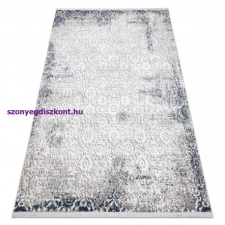 Modern REBEC szőnyeg rojt 51172A - két szintű gyapjú krém / sötétkék 240x330 cm lakástextília