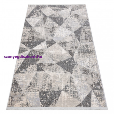  Modern REBEC szőnyeg rojt 51192A - két szintű gyapjú krém / szürke 240x330 cm lakástextília