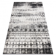 Modern szőnyeg MUNDO E0592 etnikai szabadtéri bézs / fekete 180x270 cm lakástextília