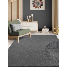  Modern szőnyeg Rio 3D Orla (Antracit) 60x110cm Sötét Szürke lakástextília