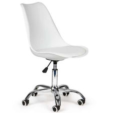 ModernHome Chrome Irodai forgószék párnával #fehér (PC-009-W) forgószék