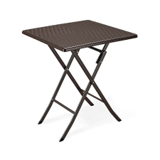 ModernHome Kerti asztal összecsukható dohányzóasztal rattan erkély 62 cm kerti bútor