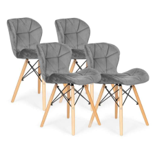 ModernHome nappali és étkezőszék készlet szürke 4db bútor