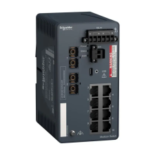  Modicon switch, TCP/IP, menedzselhető, 8TX/2FX, multimódosú, Harsh MCSESM103F2CU0H Schneider villanyszerelés