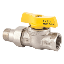  MOFÉM Flexum gázos golyóscsap, nikkelezett, 1&amp;#34;KB hűtés, fűtés szerelvény