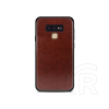 MOFI Samsung Galaxy Note 9 tok (szilikon keret, bőr hatású hátlap, sötétbarna)