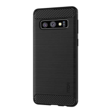 MOFI Samsung Galaxy S10 (SM-G973F/U), Mofi szilikon mobiltok, Karbon minta, Fekete tok és táska