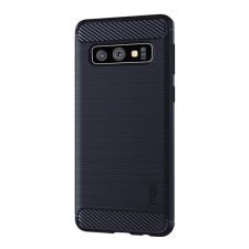 MOFI Samsung Galaxy S10 Ütésálló Tok - Sötétkék karbon mintás tok és táska