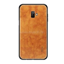 MOFI szilikon telefonvédő (bőr hatású hátlap) BARNA (GP-83089) tok és táska