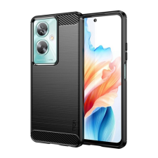 MOFI szilikon telefonvédő (ütésállóság, légpárnás sarok, szálcsiszolt, karbon minta) FEKETE Oppo A79 5G tok és táska