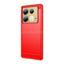 MOFI szilikon telefonvédő (ütésállóság, légpárnás sarok, szálcsiszolt, karbon minta) PIROS (GP-159338) tok és táska