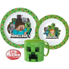 Mojang Minecraft étkészlet, micro műanyag szett 265 ml-es bögrével