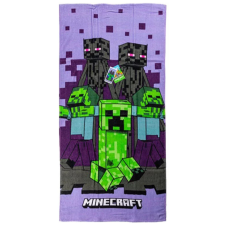 Mojang Minecraft Purple fürdőlepedő, strand törölköző 70x140 cm lakástextília