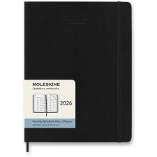 Moleskine 2026 XL měsíční, měkké desky, černý naptár, kalendárium