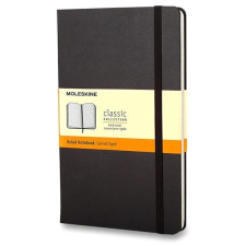 Moleskine L, kemény borítóval, vonalas, fekete füzet