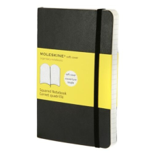 Moleskine Notesz MOLESKINE QP612 "P" kockás puha fedeles fekete füzet