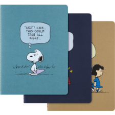 Moleskine Peanuts Cahier (3er-Set), XL, Kartoneinband, liniert, verschiedene Farben naptár, kalendárium