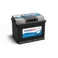 Monbat AGM Start Stop 12V 60Ah 640A Jobb+ Akkumulátor autó akkumulátor