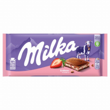 Mondelez Hungária Kft. Milka alpesi tej felhasználásával készült tejcsokoládé eperízű krémmel töltve 100 g csokoládé és édesség