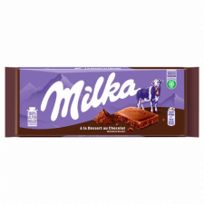 Mondelez Hungária Kft. Milka à la Dessert au Chocolat alpesi tejcsokoládé habosított kakaós töltelékkel 100 g csokoládé és édesség