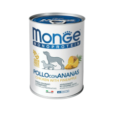 Monge Dog Monoprotein Fruits Pate Can Kutyakonzerv (Csirke és Ananász) - 400 g kutyaeledel