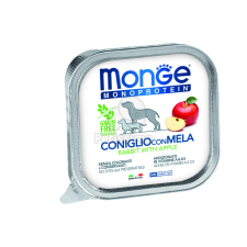 Monge Dog Monoprotein Fruits paté - nyúl, alma 150 g kutyaeledel