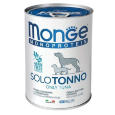 Monge Dog Monoprotein Paté 100% tonhal – 12×400 g kutyaeledel