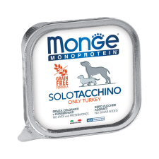 Monge Dog Monoprotein Pate Alutálcás Kutyaeledel (100% Pulyka) - 150 g kutyaeledel