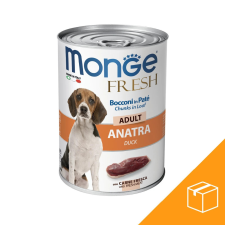 Monge Fresh Chunks in Loaf Adult Konzerv Kutyáknak (Kacsa) - 24x400 g kutyaeledel